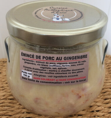 Emincé de porc au gingembre