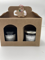 Duo festif : confit oignons ,gelée vin chaud