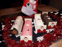 Bûche glacée  vanille/ framboise