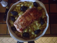 Rôti de lapin au pruneaux