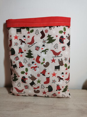 Pochette à livre animaux noël
