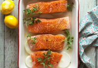 Coeur saumon fume aux thym et citron