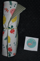 4 feuilles essuie tout lavable 'fruits'