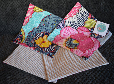 4 feuilles essuie tout lavable 'multicolore'