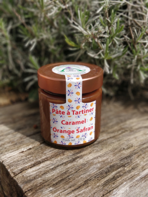 Pâte à tartiner caramel orange safran 220g