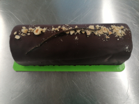 Bûche vanille chocolat noisette caramel