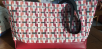 Sac à main rectangle motif géométrique