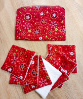 Cotons lavables & trousse rouge