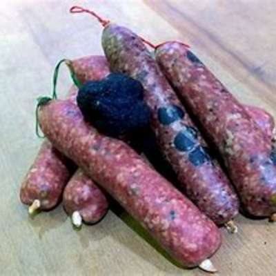 Cervelas aux truffes et pistaches