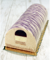 Bûche de noël marron cassis