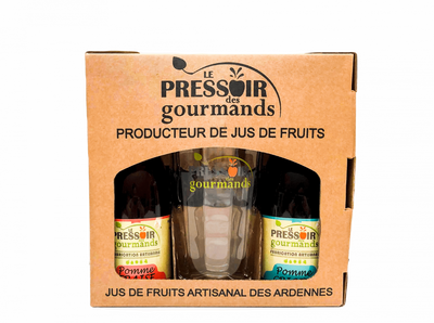 Coffret découverte 5 jus de fruits + 1 verre