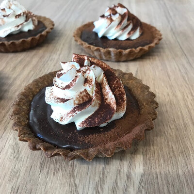Tartelette façon chocolat liégeois