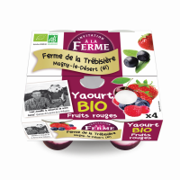 Yaourt brassé fr.rouges fermier et bio 4x125g