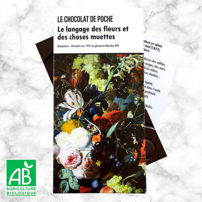 Noir 74% au geranium bio - langage des fleurs