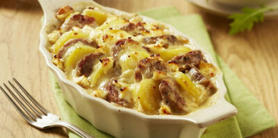 Tartiflette andouillette chaource