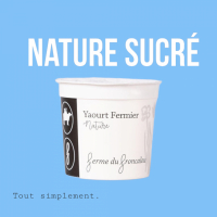 Yaourt nature sucré
