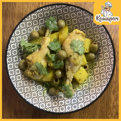 Poulet aux olives façons tagine