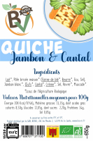 Quiche jambon & cantal 4/5 personnes