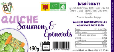 Quiche saumon & épinards