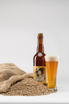 Bière dorée la dame de malt