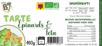 Tarte épinard & feta