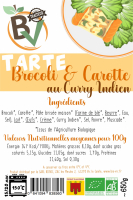 Tarte brocoli & carotte au curry indien 4/5p