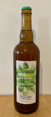 Bière blonde à la spiruline super green