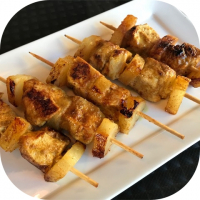 Brochettes apéritives ananas curry coco