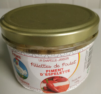 Rillettes de poulet piment d'espelette -180g