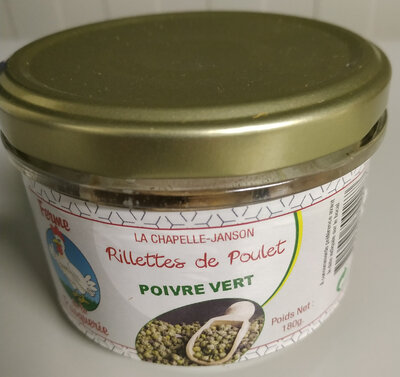Rillettes de poulet au poivre vert -180g