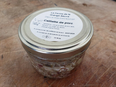 Caillette de porc