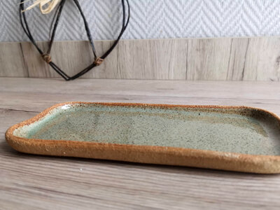 Plateau rectangulaire / vide poche vert