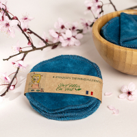 4 disques démaquillants bleu