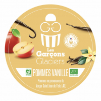 Verrine glacée - pommes/vanille / financier