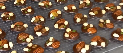Mendiants au chocolat noir