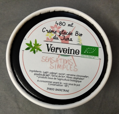 Crème glacée à la  verveine citronnelle