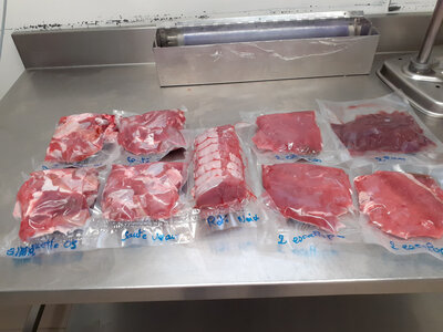 Colis de 5 kg et de 10 kg de viande de veau