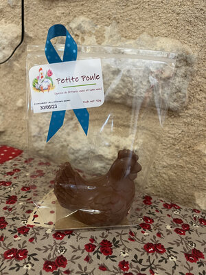 Petite poule chocolat lait garnie 50g