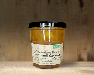 Confiture de poire/vanille/gingembre bio