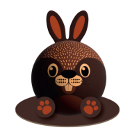 Lapin 'zig' chocolat noir