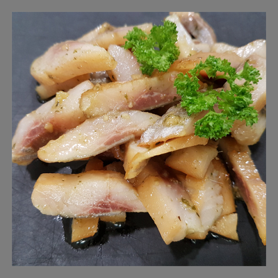 Mariné hareng f. pesto basilic / parmesan bio