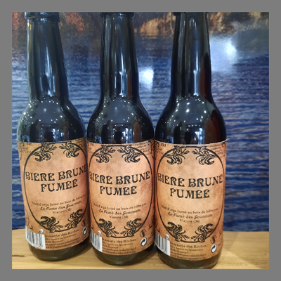 Bière brune fumé du fumoir