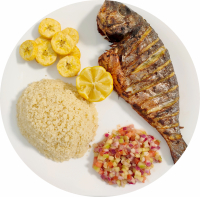 Attiéké poisson : attiéké, poisson dorade