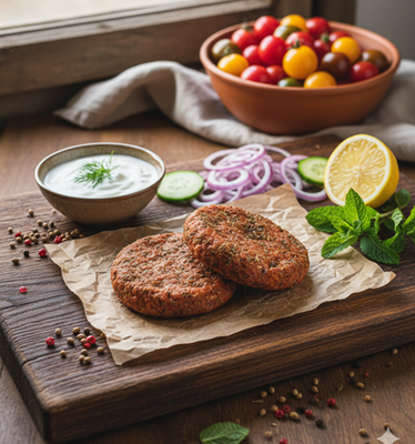 Steaks de porc bio aux épices (façon haché)