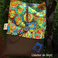 Sac bandoulière 'skull' multicolore