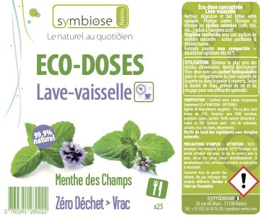 Eco doses lave-vaisselle x25 symbiose