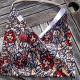 Sac fourre tout 'wax' bleu/rouge - image 2