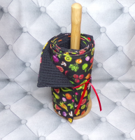 Essuies-tout motifs légumes sur fond noir