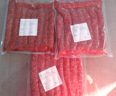 Saucisses pur boeuf