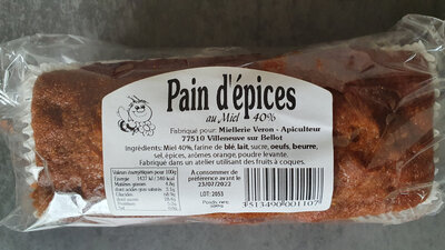 Pain d'épices 40% de miel